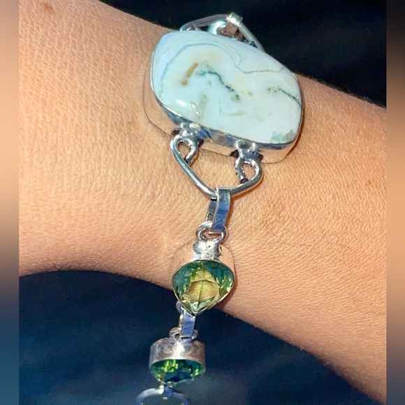 Dendritic Tree Agate Bracelet 7 1/2”- 8” - Picture 7 of 12